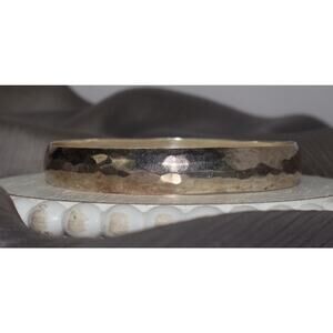 James Avery Sterling Silver Hammered Bangle Bracelet 18.1G / 7in / 10mm